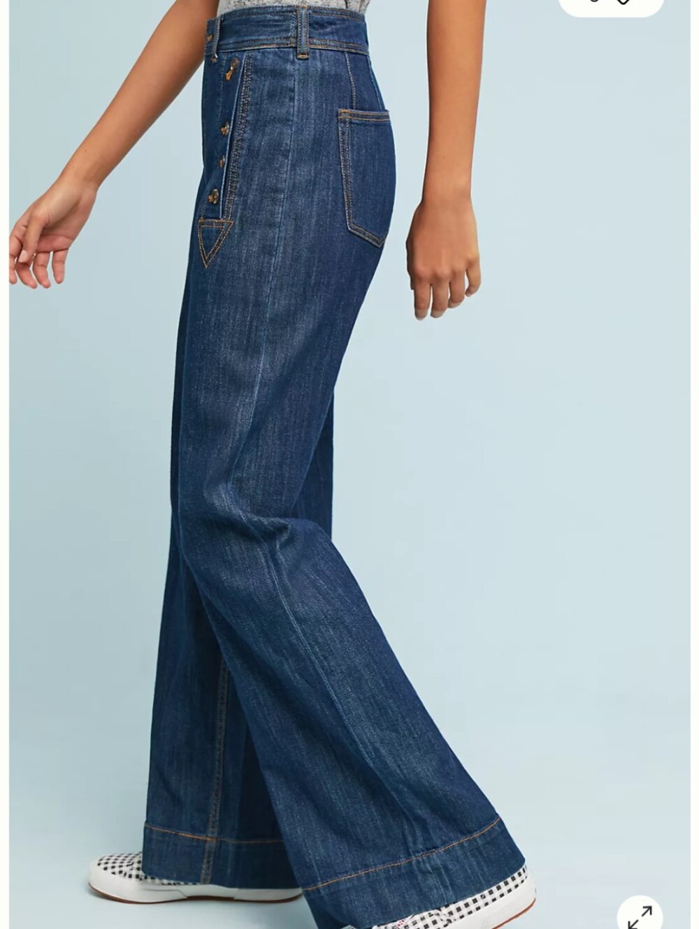 ANTHROPOLOGIE Pilcro Starboard Wide Leg Jeans Size 27 - Picture 3 of 14
